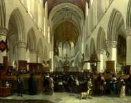 Gerrit Berckheyde - The Interior of the Grote Kerk, Haarlem